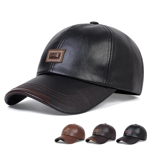Cowhide Leather Dad Hat-HighTouch