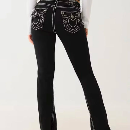 Y2K Buddha High-Waist Bootcut Jeans