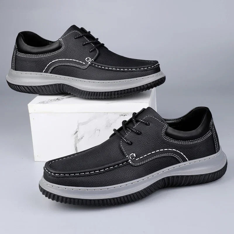 Men's Montari Leather Sneakers – Orthopedic Cushioned Shoes