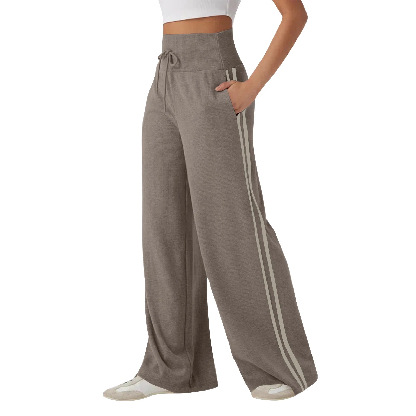 Women’s High-Waisted Wide-Leg Sports Pants