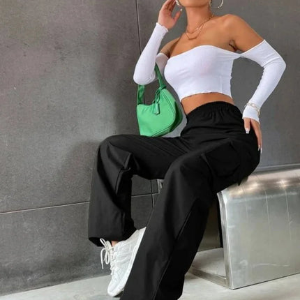Women’s High-Waisted Baggy Cargo Joggers