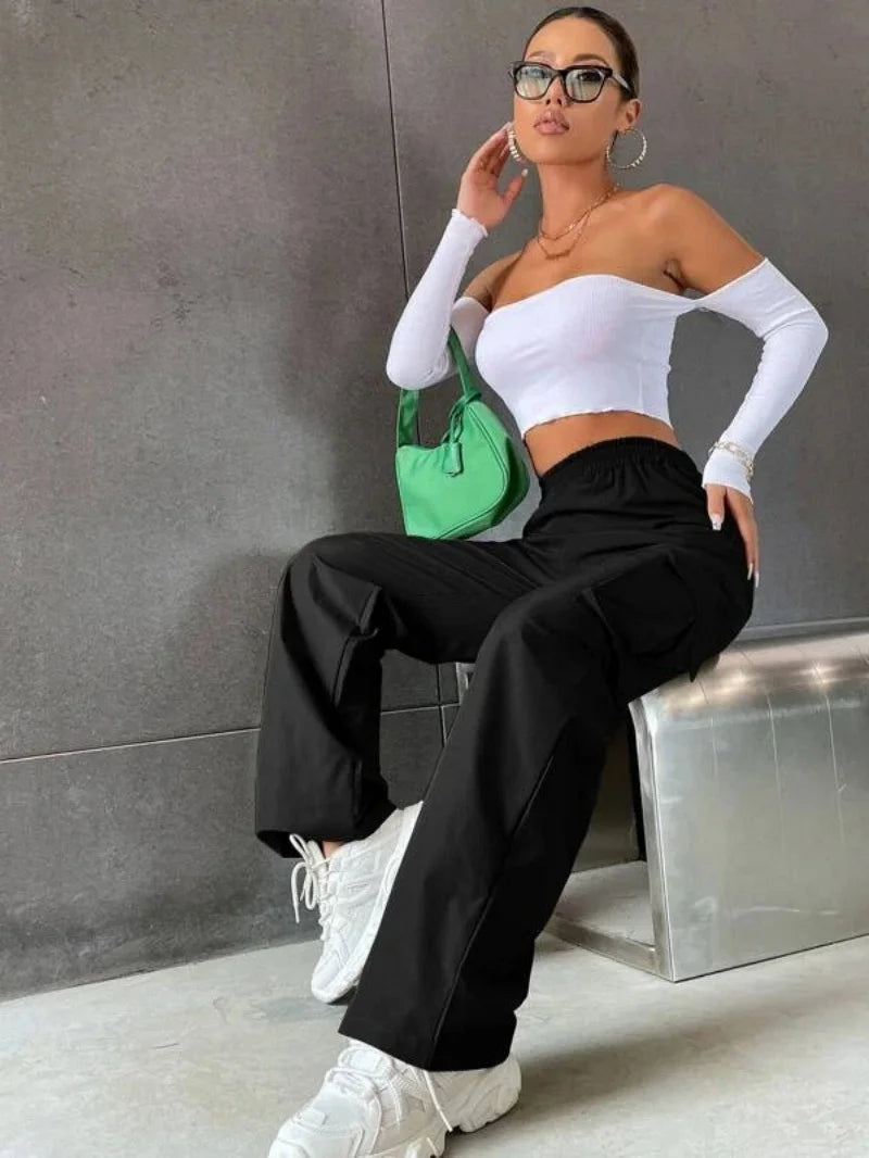 Women’s High-Waisted Baggy Cargo Joggers