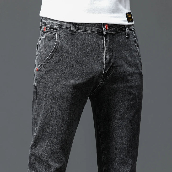Men’s Slim Stretch Black & Dark Grey Jeans-HighTouch