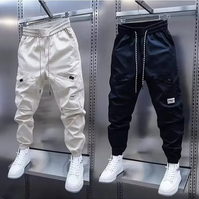 Men’s Breathable Harem-Style Straight Cargo Pants – Summer Comfort Trousers