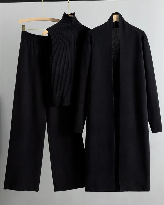 3‑Piece Knit Suit
