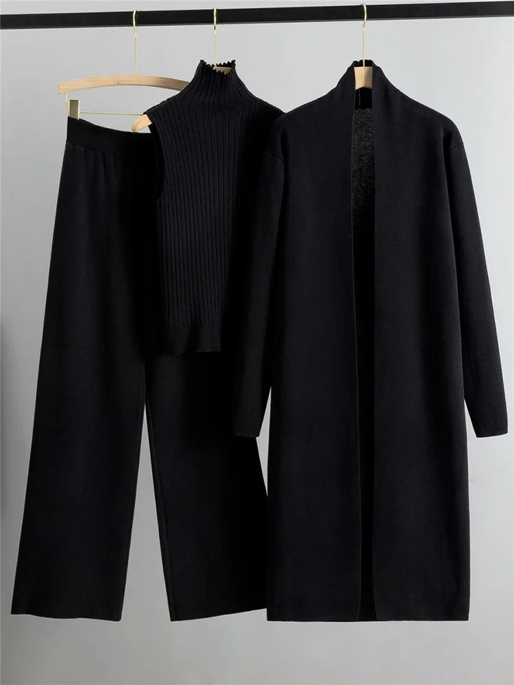 3‑Piece Knit Suit