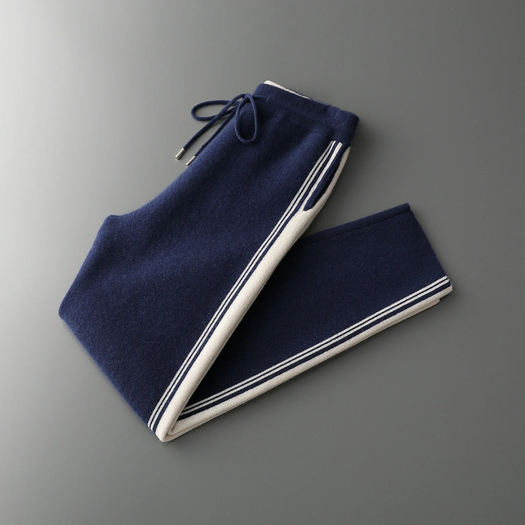 Men's Winter Merino Wool Knit Set Hooded Cardigan & Pants