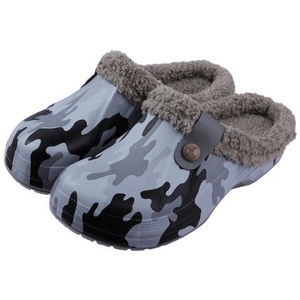 Fuzzy EVA Clogs Unisex – Waterproof Warm Plush Winter House & Garden Slippers