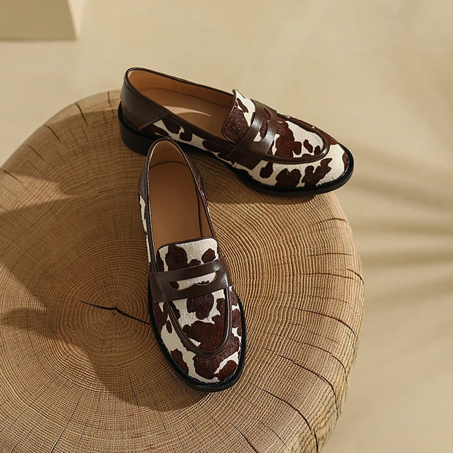 Slip-On Moccasins with Block Heel