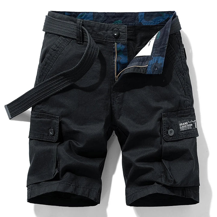 Men’s Cotton Cargo Shorts – Breezy Bermuda Jogger with Utility Pockets-HighTouch