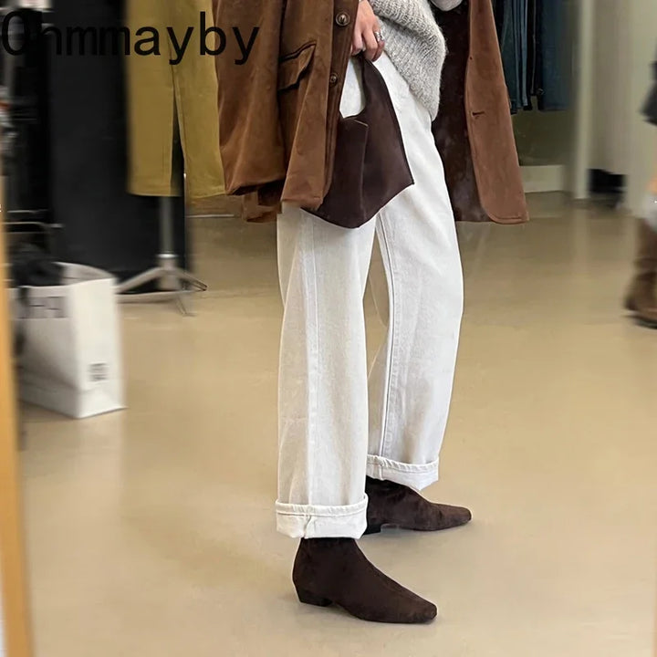 Plush Winter Ankle Booties-HighTouch