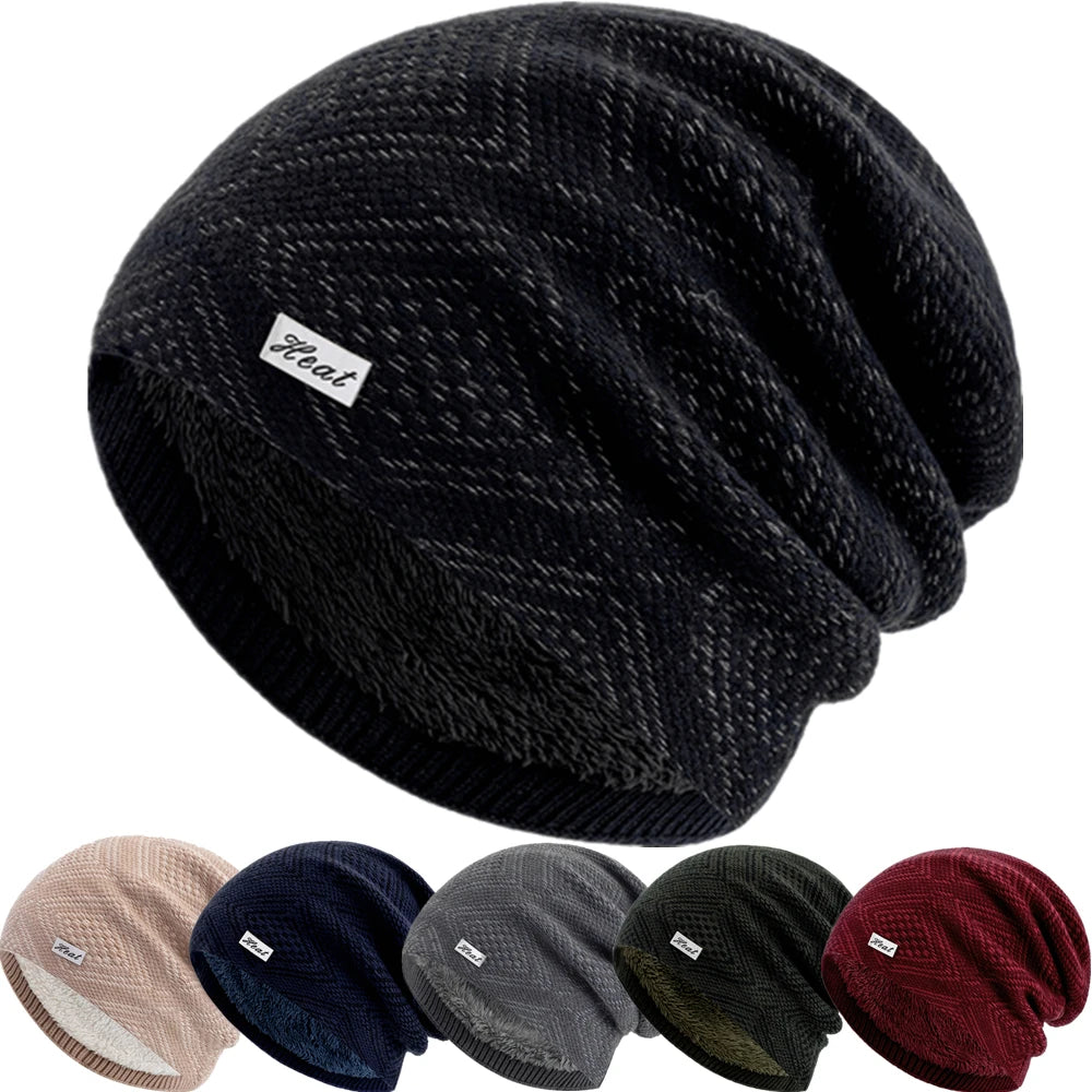 Stripes Knitted Slouchy Winter Beanie for Women