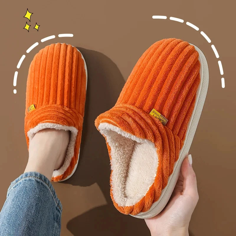 Unisex Plush Fur Slide Slippers – Warm Ankle Soft-Sole Indoor Fashion