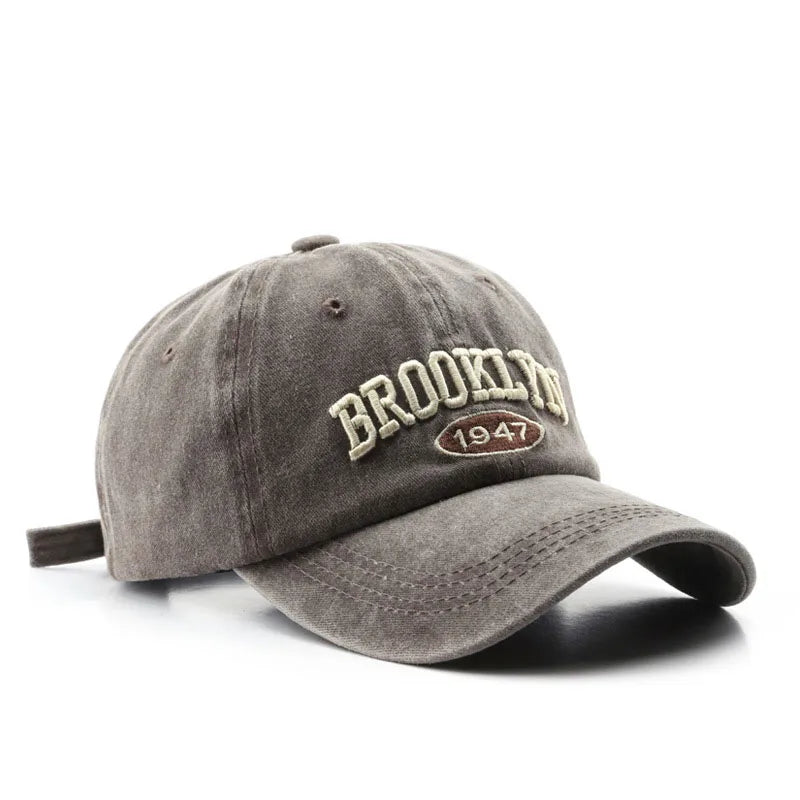 Retro Brooklyn Embroidered Baseball Cap – Adjustable