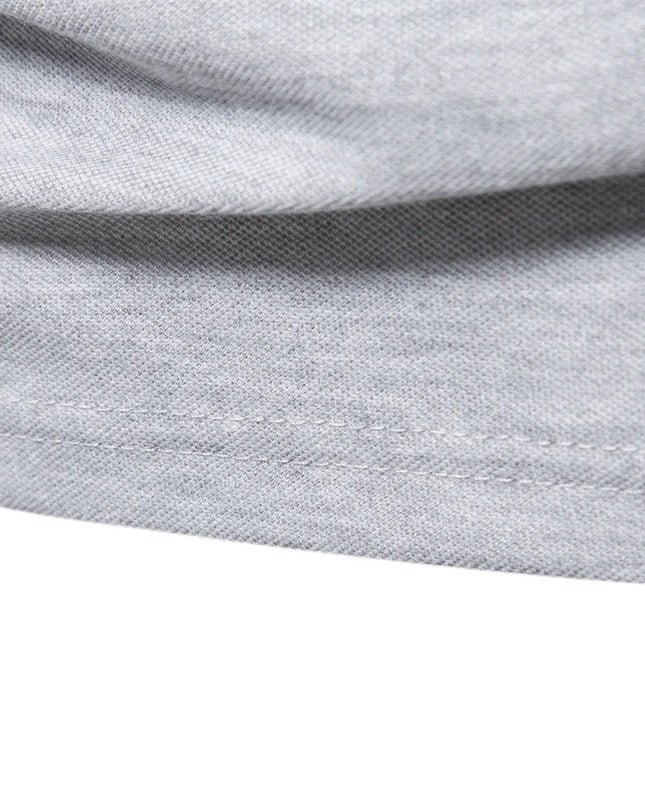 Men’s Deer-Embroidered Long Sleeve Polo