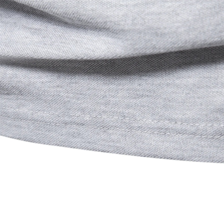 Men’s Deer-Embroidered Long Sleeve Polo-HighTouch