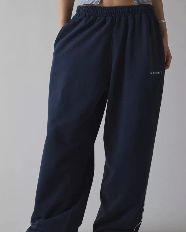 Pink Embroidered Casual Pants for Women