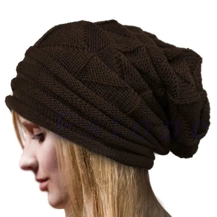 Unisex Oversized Baggy Knitted Beanie-HighTouch