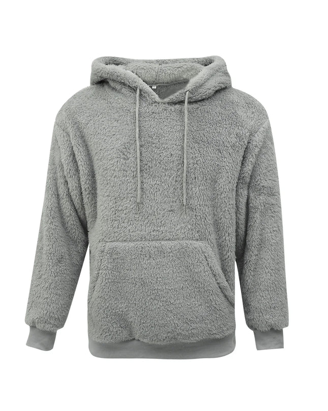 Men's Sherpa Fuzzy Pullover Hoodie