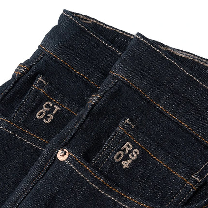Heavyweight  Fadeless Denim Jeans Men – Regular Fit Autumn Brushed Liner