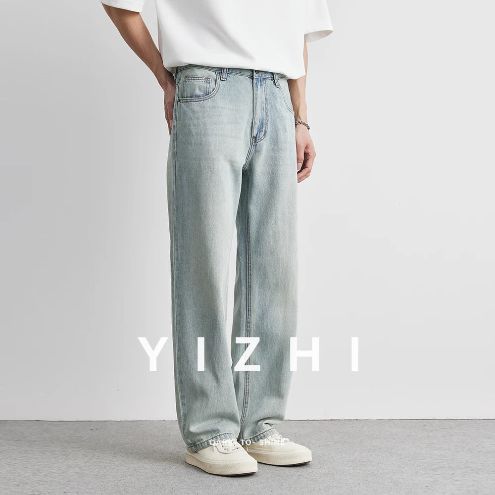 Loose Retro Lyocell Straight-Leg Jeans-HighTouch
