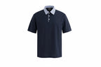 Patchwork Letter-Embroidery Polo – Retro High-Street Short-Sleeve Men’s Tee-HighTouch