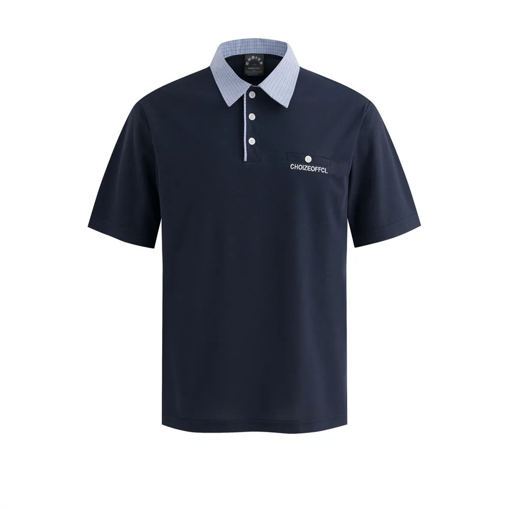 Patchwork Letter-Borduurwerk Polo – Retro Hoogstraat Korte Mouw Heren T-shirt