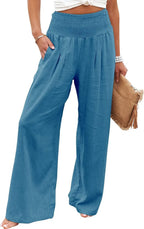 Comfort & Style – Cotton Pull-On Casual Pants for Women-HighTouch