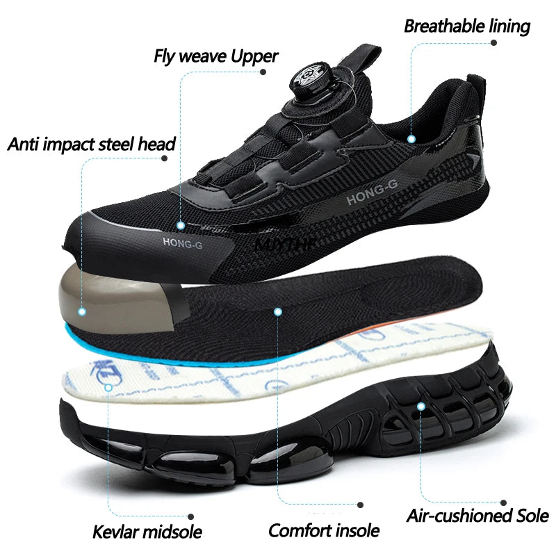 Steel Toe Anti-Puncture Safety Work Shoes-HighTouch