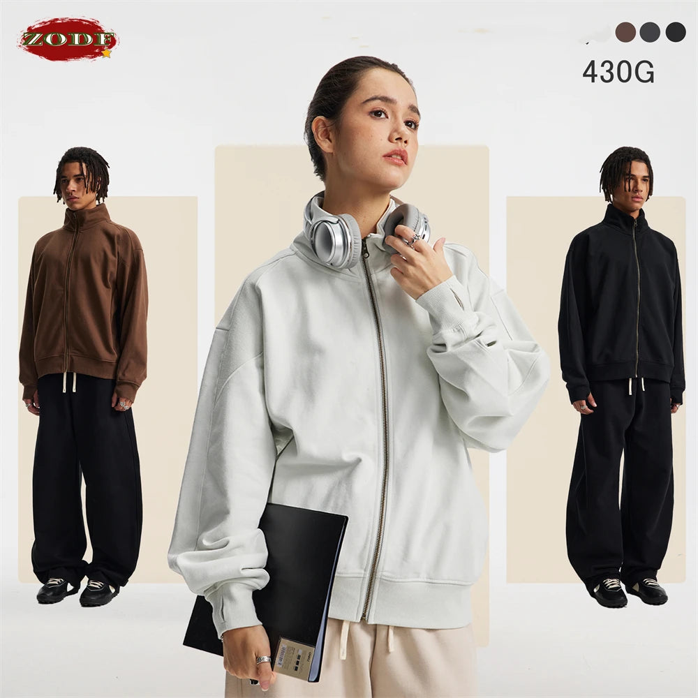 Unisex Heavy-Weight Zip Hoodie 430 GSM