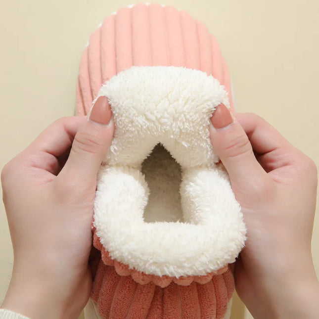 Unisex Plush Fur Slide Slippers – Warm Ankle Soft-Sole Indoor Fashion