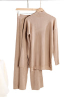 Stylish Women’s Knit Turtleneck Set – 2-Piece Outfit-HighTouch