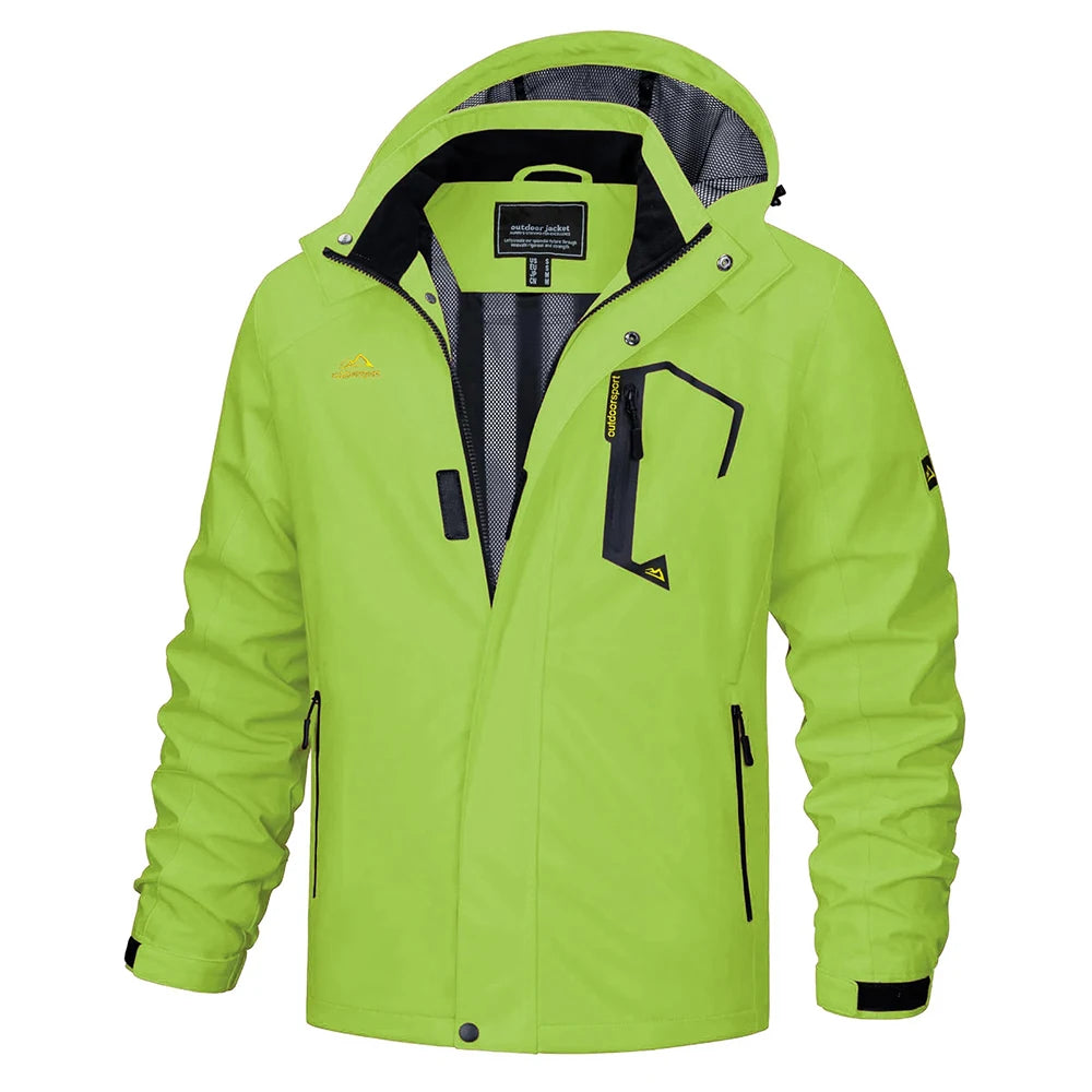 Men's Lightweight Mesh-Lined Waterproof Windbreaker Jacket