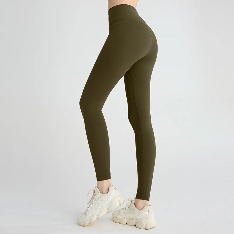 Leggings da donna per yoga a vita alta, sollevamento dei fianchi, pantaloni sportivi per corsa e ciclismo
