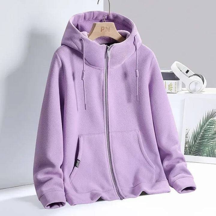 Women’s Soft Fleece Zip-Up Hoodie for Everyday Wear