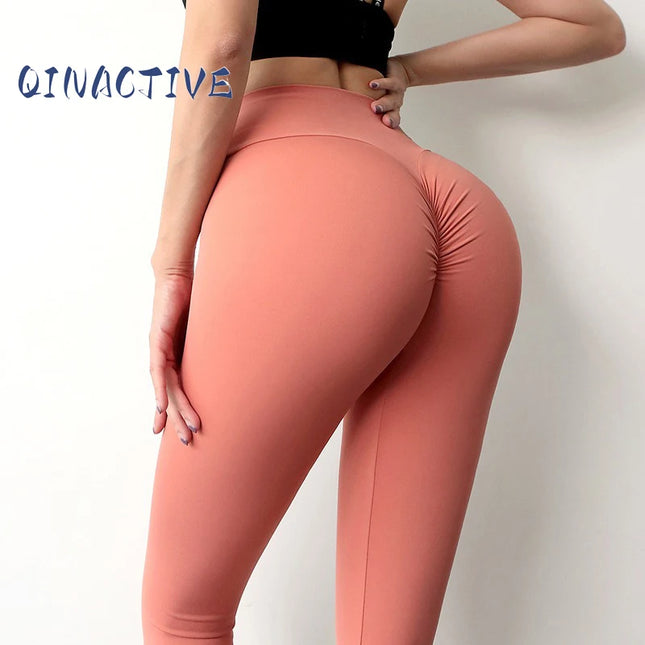 High-Waist Nylon Yoga Leggings for Women – Seamless, Butt-Lifting, Squat-Proof Fitness Tights