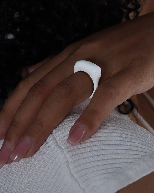 Waterproof Multicolour Enamel Stainless Steel Ring