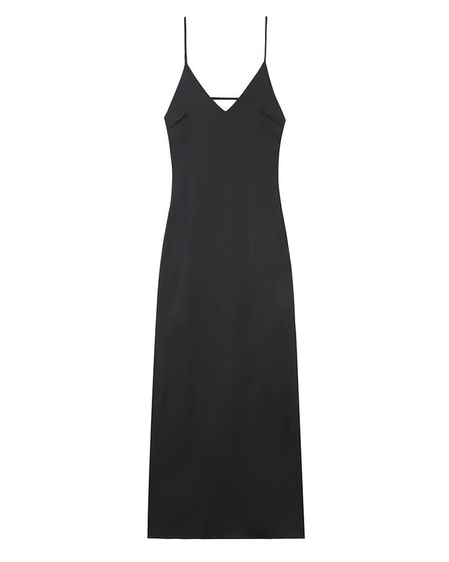 V‑Neck Sling Maxi Dress – Elegant Loose Fit Summer Dress