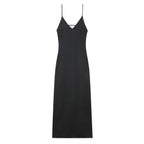 V‑Neck Sling Maxi Dress – Elegant Loose Fit Summer Dress-HighTouch