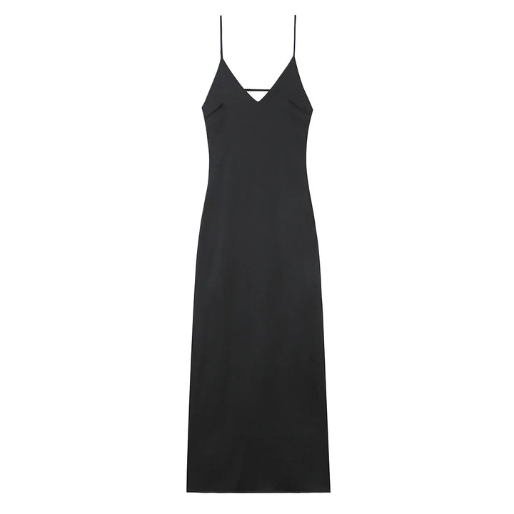V‑Neck Sling Maxi Dress – Elegant Loose Fit Summer Dress-HighTouch