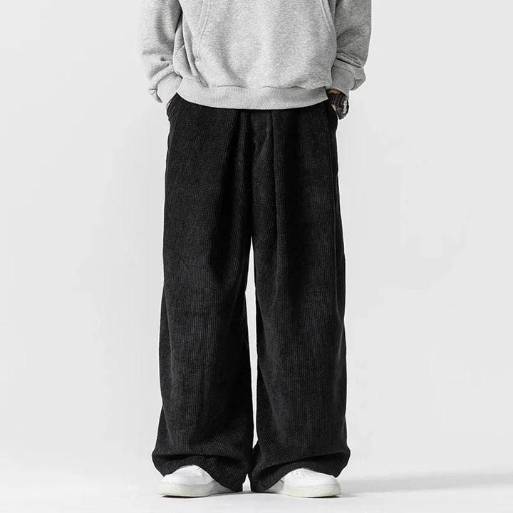 Men's Wide-Leg Corduroy Pants – 90s Style
