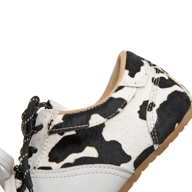 Women’s Leather & Horse Hair Lace-Up Sneakers