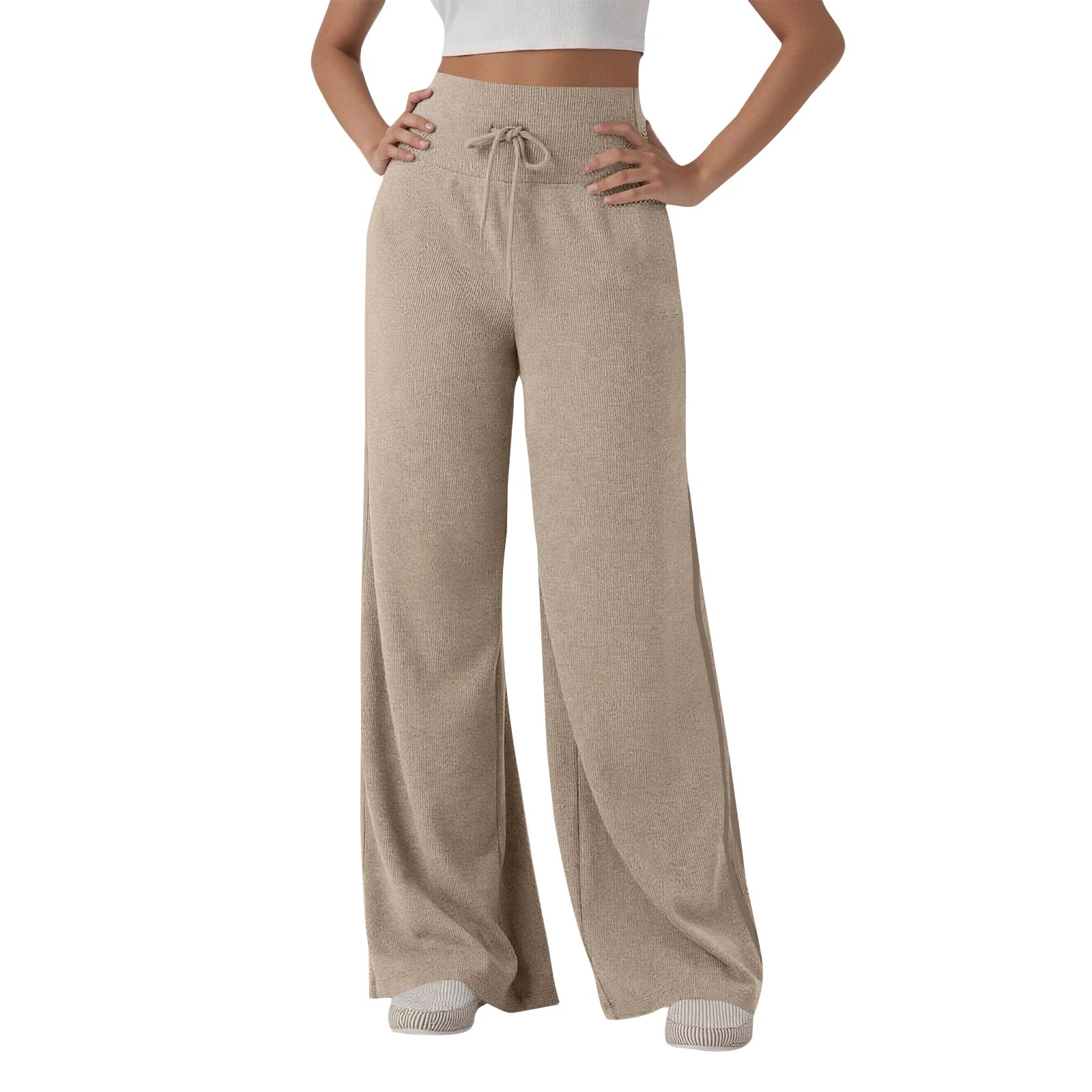 Women’s High-Waisted Wide-Leg Sports Pants