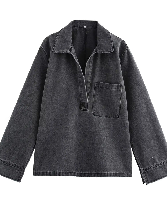 Women’s High-Waist Denim 2-Piece Set