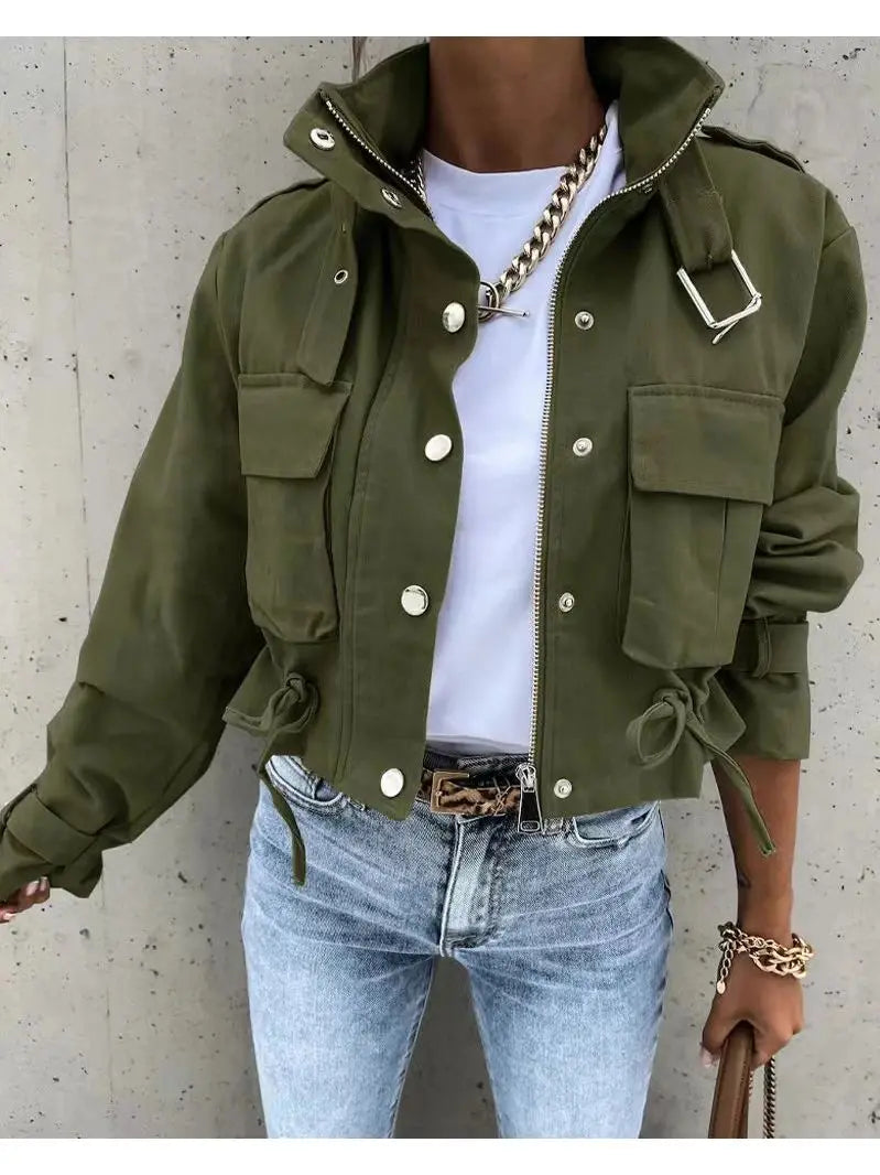 Women’s Street-Chic Button Jacket