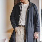 Men’s Mid-Length Windbreaker Coat – Casual Autumn/Winter Jacket-HighTouch