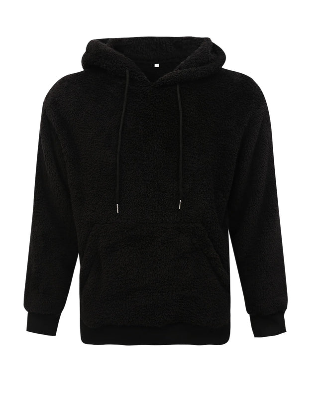 Men's Sherpa Fuzzy Pullover Hoodie