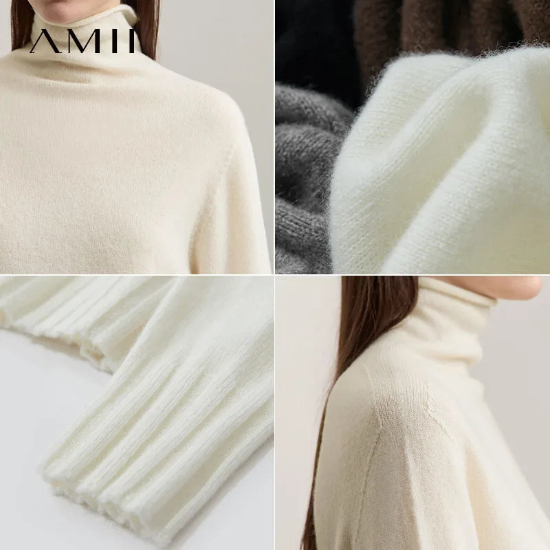 Twist-Neck Slim Fit Knit Top for Women