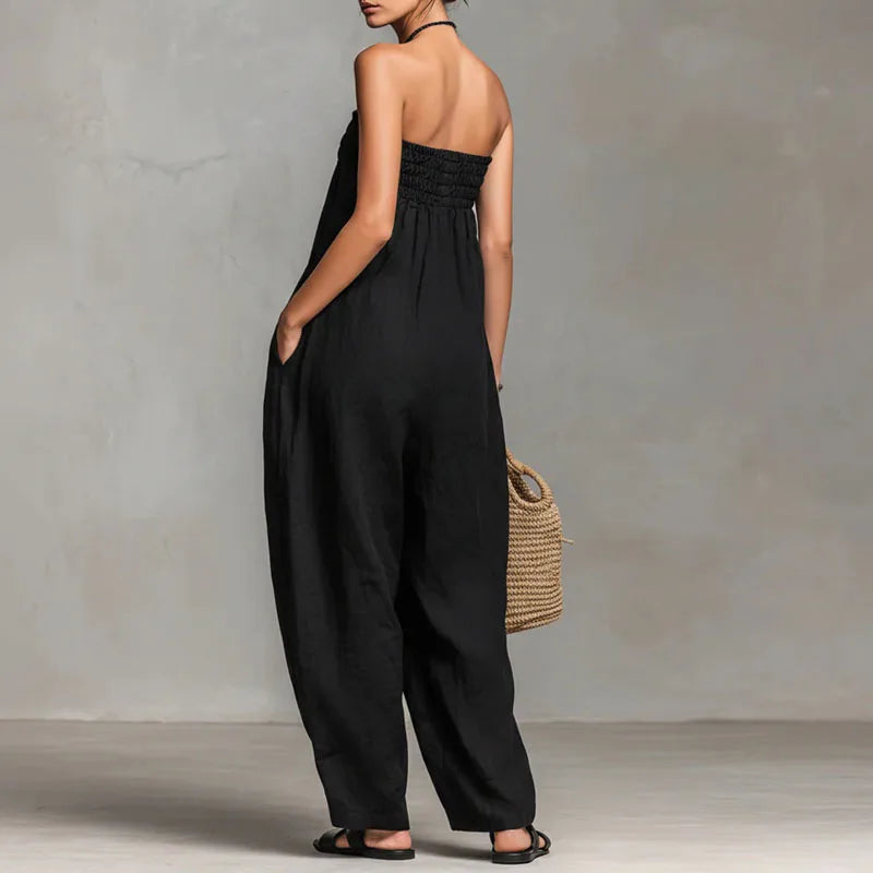 Cordella Boho Off Shoulder Lightweight Jumpsuit