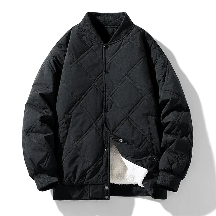 Men's Fleece-Lined Quilted Bomber Jacket